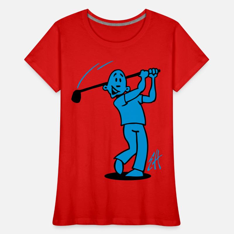 Swing into Laughter: Golf Design Women's Premium Organic T-Shirt