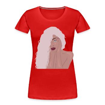 Sexy girl - Women's Premium Organic T-Shirt - red - Front - Mia (176cm)