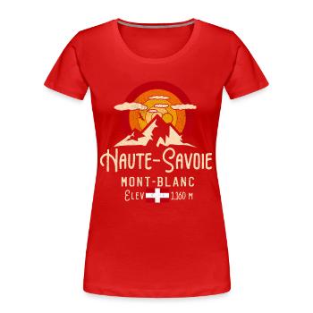 Haute savoie - T-shirt bio Premium Femme - rouge - Devant - Mia (176cm)