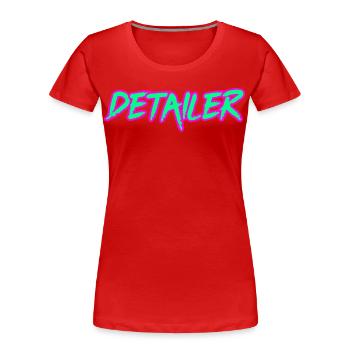 Car Detailer, Car Lover, Vehicle Detailer - Women's Premium Organic T-Shirt - red - Front - Mia (176cm)