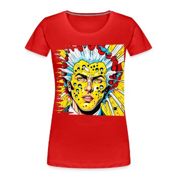 Monster #057 Psychoanalyse - Frauen Premium Bio T-Shirt - Rot - Vorne - Mia (176cm)