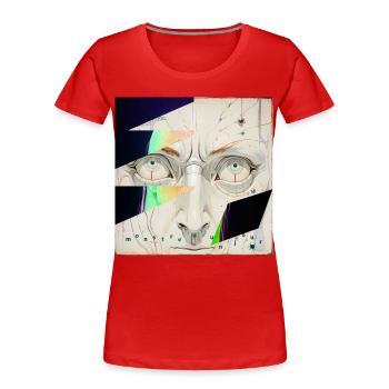 monstre #079 Hypnosis - T-shirt bio Premium Femme - rouge - Devant - Mia (176cm)