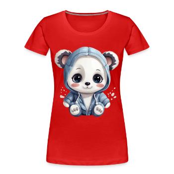 Panda Panda Bear Baby Clothes Cute Cute Love - Women's Premium Organic T-Shirt - red - Front - Mia (176cm)