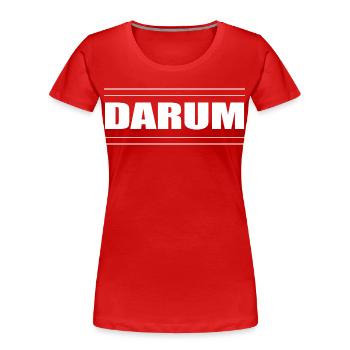 donc langage jeunesse - T-shirt bio Premium Femme - rouge - Devant - Mia (176cm)