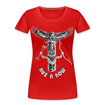 Buz n Bow - Frauen Premium Bio T-Shirt - Rot - Vorne - Mia (176cm)