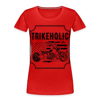 Trike - Frauen Premium Bio T-Shirt - Rot - Vorne - Mia (176cm)