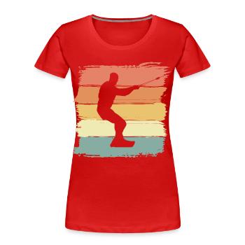 Wakeboard vintage rétro wakeboard legend - T-shirt bio Premium Femme - rouge - Devant - Mia (176cm)