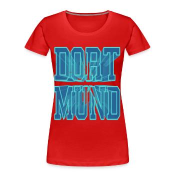 Dortmund Allemagne Ville 3D Police Skyline - T-shirt bio Premium Femme - rouge - Devant - Mia (176cm)