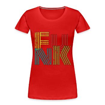 Funk Musique Rétro - T-shirt bio Premium Femme - rouge - Devant - Mia (176cm)