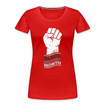 Mois de l’histoire des Noirs Faust - T-shirt bio Premium Femme - rouge - Devant - Mia (176cm)