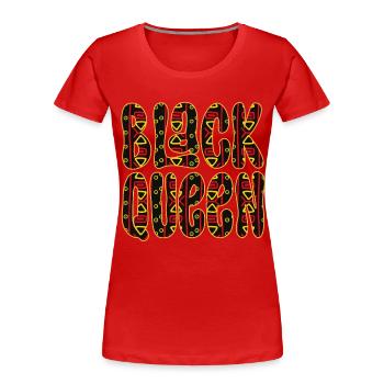 Black Queen Black history month - Frauen Premium Bio T-Shirt - Rot - Vorne - Mia (176cm)