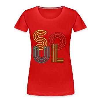 Soul vintage - Frauen Premium Bio T-Shirt - Rot - Vorne - Mia (176cm)