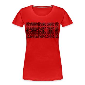 Einzigartig - Frauen Premium Bio T-Shirt - Rot - Vorne - Mia (176cm)