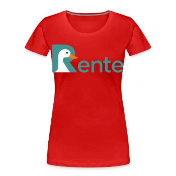 La légende est un retraité retraité qui dit un retraité drôle - T-shirt bio Premium Femme - rouge - Devant - Mia (176cm)