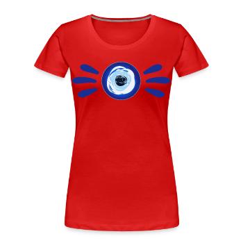NAZAR - Bonne chance - T-shirt bio Premium Femme - rouge - Devant - Mia (176cm)