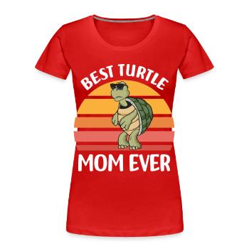 Tortoises - Women's Premium Organic T-Shirt - red - Front - Mia (176cm)