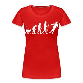 Développement du roller derby - T-shirt bio Premium Femme - rouge - Devant - Mia (176cm)