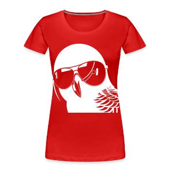 NON! Chien de saucisse Teckel effronté Chien de saucisse drôle - T-shirt bio Premium Femme - rouge - Devant - Mia (176cm)
