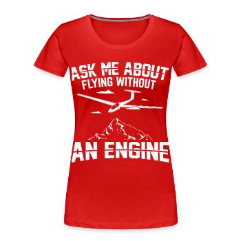 Gliding Gift Idea | Glider Gliding Gliding - Women's Premium Organic T-Shirt - red - Front - Mia (176cm)