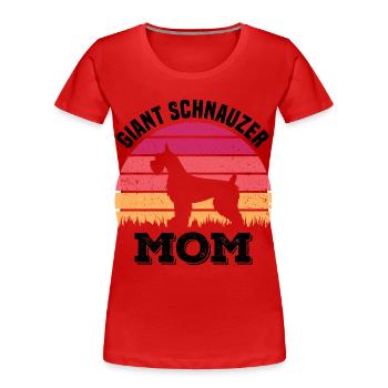Schnauzer - Frauen Premium Bio T-Shirt - Rot - Vorne - Mia (176cm)