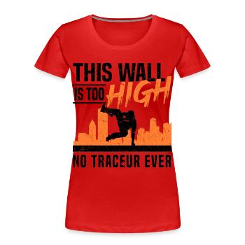 Parkour - Frauen Premium Bio T-Shirt - Rot - Vorne - Mia (176cm)