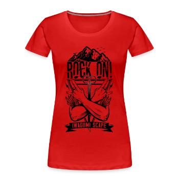 Iwagumi Aquascaping Fischhüter Aquascaper Rock auf - Frauen Premium Bio T-Shirt - Rot - Vorne - Mia (176cm)