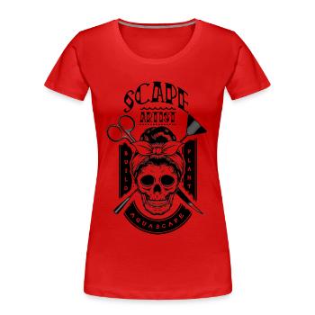 Aquascaping Pour Femmes Tattoo Style Aquascaper - T-shirt bio Premium Femme - rouge - Devant - Mia (176cm)
