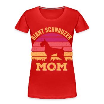 Schnauzer - Frauen Premium Bio T-Shirt - Rot - Vorne - Mia (176cm)