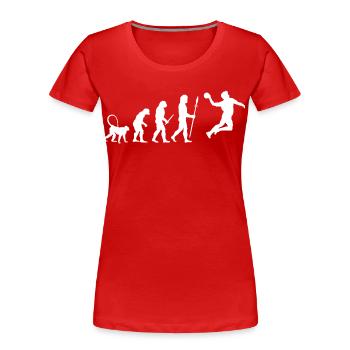 Développement du handballeur - T-shirt bio Premium Femme - rouge - Devant - Mia (176cm)