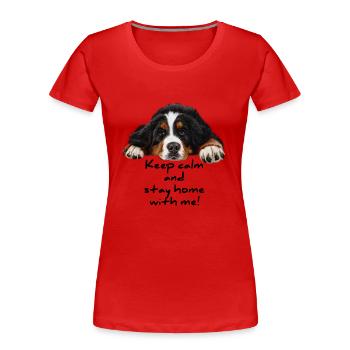 Bernese mountain dog - Women's Premium Organic T-Shirt - red - Front - Mia (176cm)