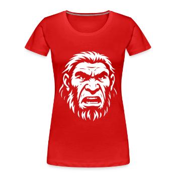 Neandertaler Kostüm Fasching Geschenk - Frauen Premium Bio T-Shirt - Rot - Vorne - Mia (176cm)