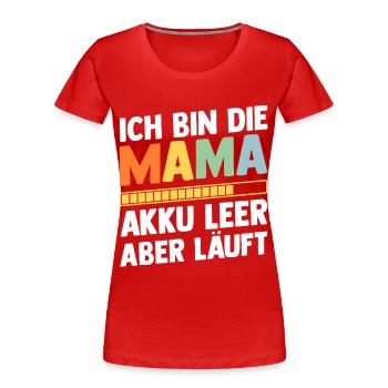 Mutter Team Mama - Frauen Premium Bio T-Shirt - Rot - Vorne - Mia (176cm)
