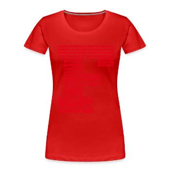 Frankfurt am Main Red - Frauen Premium Bio T-Shirt - Rot - Vorne - Mia (176cm)