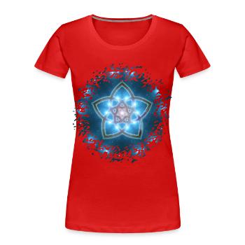 Venusblume / VENUS FLOWER - univers - T-shirt bio Premium Femme - rouge - Devant - Mia (176cm)