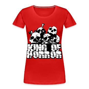 king of horror - Women's Premium Organic T-Shirt - red - Front - Mia (176cm)
