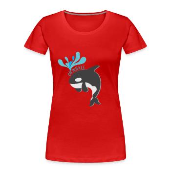Orque tueur baleine poisson mer mer idée cadeau - T-shirt bio Premium Femme - rouge - Devant - Mia (176cm)