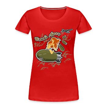 Bomb Rider - Women's Premium Organic T-Shirt - red - Front - Mia (176cm)