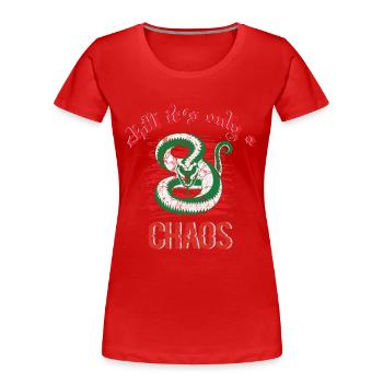 Idée de cadeau pour le reptile du serpent - T-shirt bio Premium Femme - rouge - Devant - Mia (176cm)