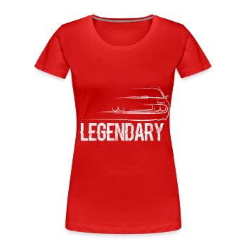 Auto Motor Geschenkidee - Frauen Premium Bio T-Shirt - Rot - Vorne - Mia (176cm)