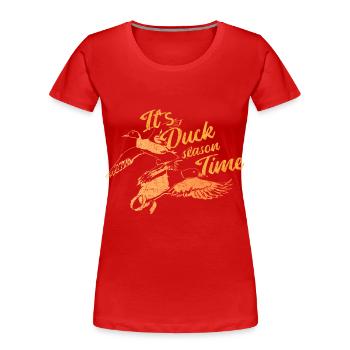 Ente Enten Geschenk - Frauen Premium Bio T-Shirt - Rot - Vorne - Mia (176cm)