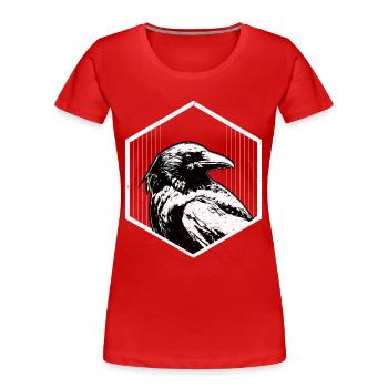 Raven animals gift idea - Women's Premium Organic T-Shirt - red - Front - Mia (176cm)