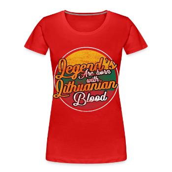 Litauen Baltisch Herkunft Geschenkidee - Frauen Premium Bio T-Shirt - Rot - Vorne - Mia (176cm)