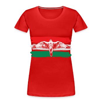 Hungary Origin Gift idea - Women's Premium Organic T-Shirt - red - Front - Mia (176cm)
