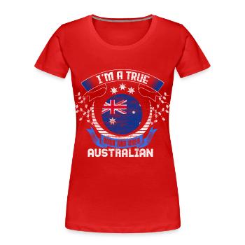 Australien Känguru Kontinent Geschenk - Frauen Premium Bio T-Shirt - Rot - Vorne - Mia (176cm)