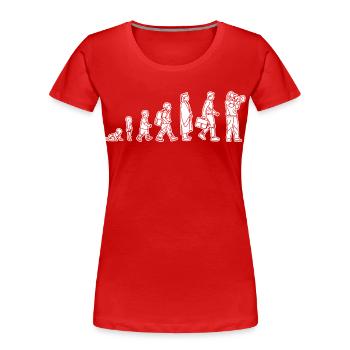 From child to cameraman - Women's Premium Organic T-Shirt - red - Front - Mia (176cm)