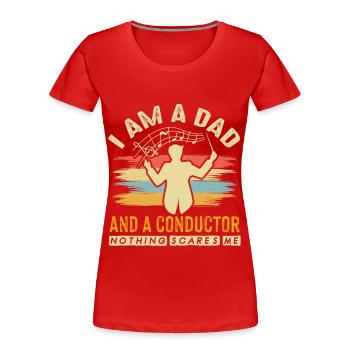 Dirigent Dad Konzert Orchester Musiker - Frauen Premium Bio T-Shirt - Rot - Vorne - Mia (176cm)