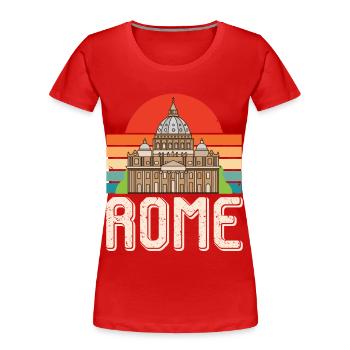 Rom Vatikan Italien Römer Sunrise italienisch - Frauen Premium Bio T-Shirt - Rot - Vorne - Mia (176cm)