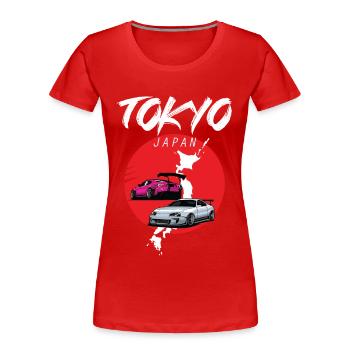 Tokyo Japan Auto Tourist Asien Japanisch - Frauen Premium Bio T-Shirt - Rot - Vorne - Mia (176cm)