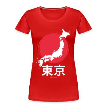 Japanisch Asien Tourist Tokyo Japan - Frauen Premium Bio T-Shirt - Rot - Vorne - Mia (176cm)