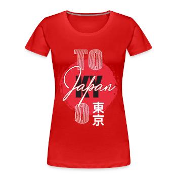 Japanisch Tokyo Japan Tourist Asien - Frauen Premium Bio T-Shirt - Rot - Vorne - Mia (176cm)